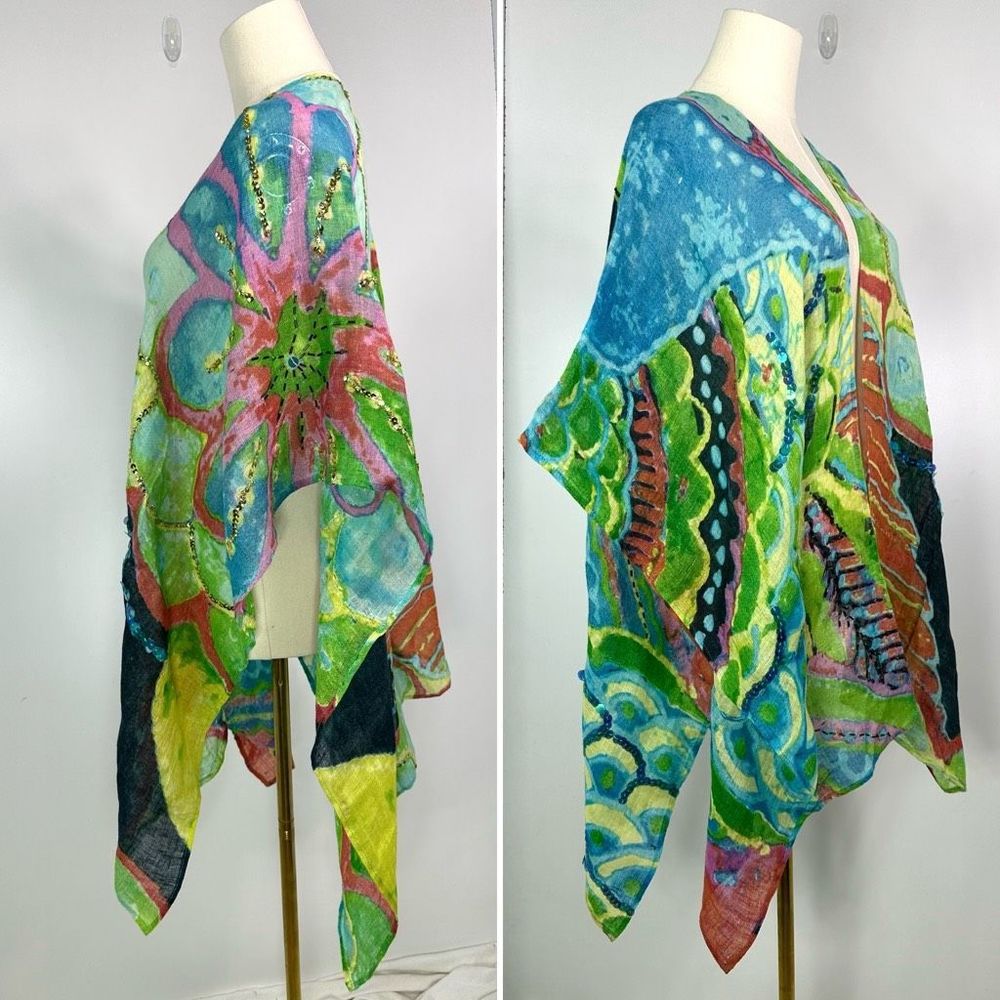 Chico's Multicolor Artistic Wrap - image 6